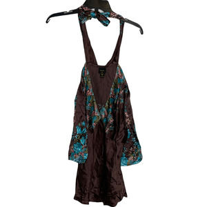 Plenty By Tracy Reese Anthroplogie Womens Top Size 4 Brown‎ Multi Floral Silk